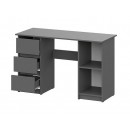 Стол письменный NN Мебель (МС Денвер К) Графит серый 1,2 м